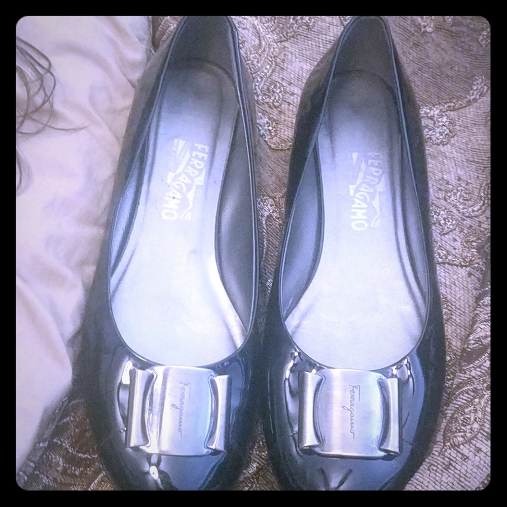 Ferragamo Patent Flats